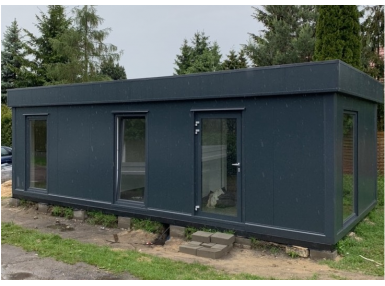 Conteneur polyvalent pour espace de travail et habitation modulaire : CHHF. 050 de la série "HABITAT Flex"