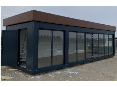 Conteneur polyvalent pour espace de travail et habitation modulaire : CHHF.040 de la série "HABITAT Flex"