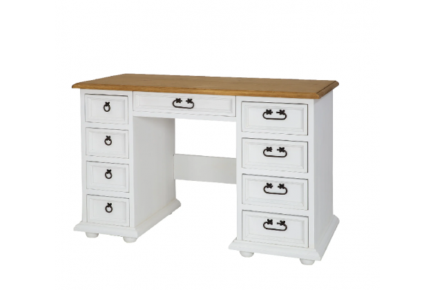 Bureau blanc avec tiroirs BRB-04