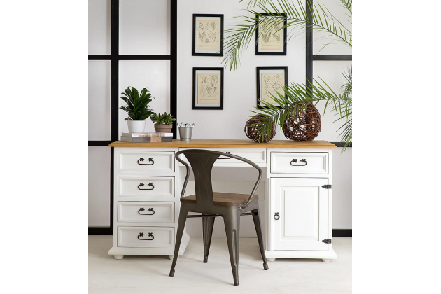 Bureau en bois de couleur blancheBRB-03