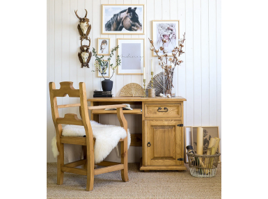 Bureau en bois de style rustique BRB-01