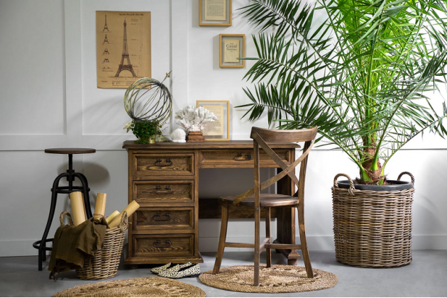 Bureau en bois avec des tiroirs BRB-02