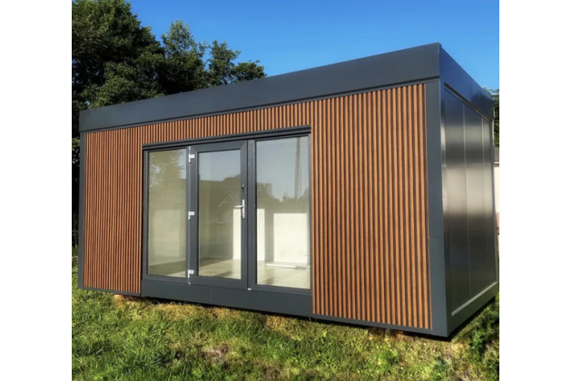 "Studio mobile en conteneur : Un espace de travail et de vie modulaire écologique CFBL.025 de la série "HABITAT Moduluxe"